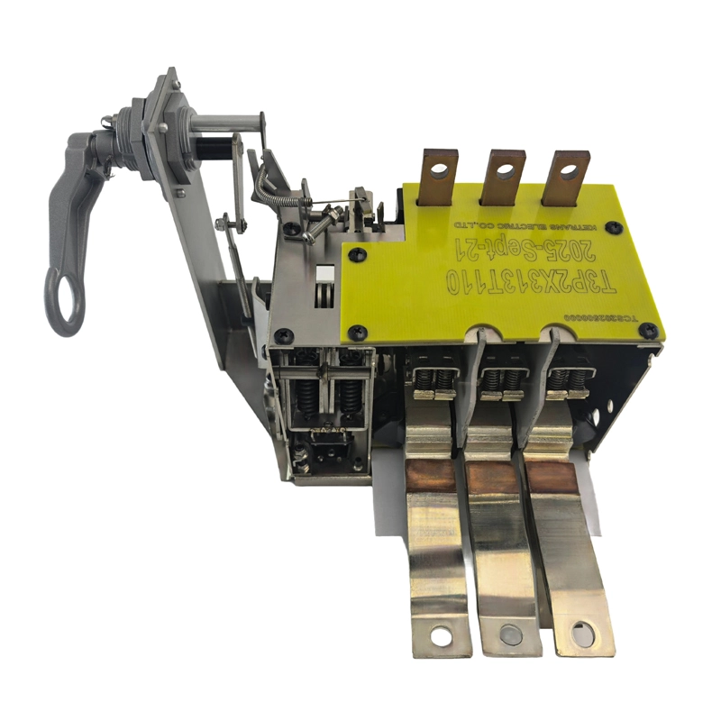 Vue latérale du disjoncteur triphasé 2X313A CSP immergé en huile 225KVA